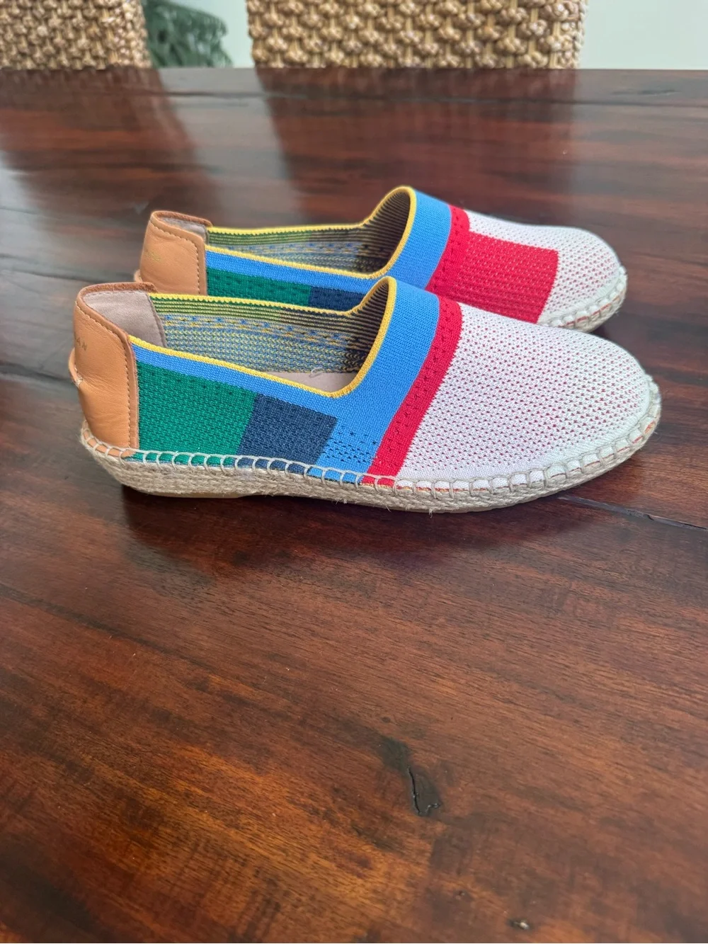 Cole Haan Womens 7B Cloudfeel Stitchlite Espadrille Pink Blue Green Bohemian Y2K